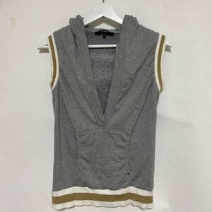 GUCCI グッチ スウェット フード ベスト XS グレー 中古