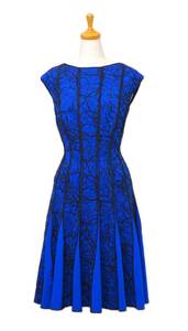 TADASHI SHOJI　タダシショージ　ROYAL BLUE & BLACK　ワンピース　「S 」/ ９号程度