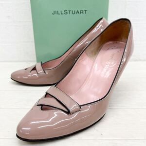 1418◎ JILL STUART shoe ジル スチュアート 靴 シューズ パンプス ハイ ヒール カジュアル エナメル ピンク レディース23.5