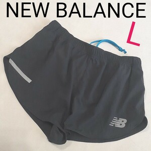 【超美品】newbalance ニューバランス NB HANZO ハンゾー ランニング　ジョギング　マラソン　メンズL　インナーパンツ付き