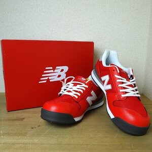 ◆ごえん堂◆new balance　ニューバランス　普通作業用　安全靴【PL-331】26.5cm　EEE　赤系　新品◆8