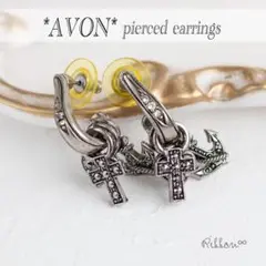 AVON エイボン ビンテージ ピアス クロス ハート イカリ コンバーティブル