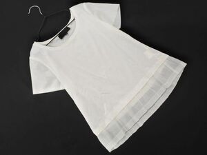 ネコポスOK UNTITLED アンタイトル 裾切替 半袖 Tシャツ size2/白 ■◆ ☆ ega1 レディース