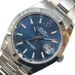 ロレックス ROLEX デイトジャスト 41 126300 ランダム番 ブライトブルー ステンレススチール 腕時計 メンズ 中古