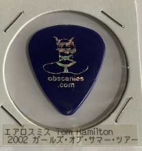 エアロスミス Aerosmith トム・ハミルトン 2002 girls of summer TOUR Tom Hamilton ギター ピック 送料無料 ジョーペリー