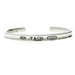 【1円スタート】TIFFANY & Co. ティファニー シルバー 1837 ナロー 19.4g 925刻印 バングル 375500