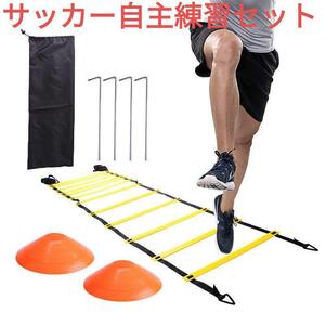 サッカー練習用具/トレーニング ラダー&マーカー/フットサル 陸上 競技 各種スポーツ/敏捷性アジリティアップ/ステップ ワーク/自主練習