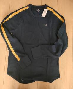 新品 正規品 ホリスター 長袖　Tシャツ　ロンT　ワッフル生地　HOLLISTER【Mサイズ】ネイビー　紺　黒