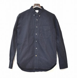 DELUXE CLOTHING （デラックス クロージング） B.D L/S SHIRT ボタンダウン長袖シャツ OX オックス D.NAVY S