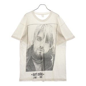 VINTAGE ヴィンテージ Kurt Cobain Memorial カートコバーン 追悼 プリント半袖Tシャツ バンドTシャツ ホワイト