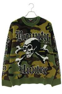 シュプリーム SUPREME バウンティーハンター 23AW Bounty Hunter Sweater サイズ:M ロゴジャガードニット 中古 OM10