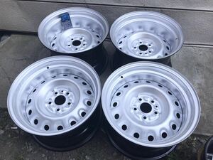 ナカテツ 15×9J+18&10J+8 ハブ径56mm 5H100 4本 86 BRZ no.7 加工鉄チン　スチール　深リム