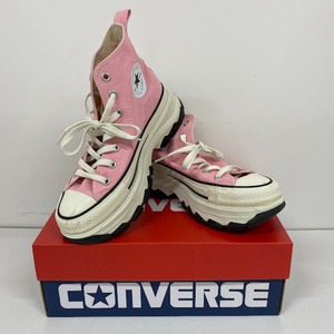 08w5969★1円~ CONVERSE ALL STAR TREKWAVE 24cm ピンク コンバース オールスター トレックウエーブ スニーカー 箱付き 中古品