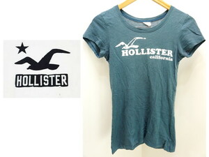 ●ホリスター HOLLISTER 深緑 レディース半袖TシャツS●DB