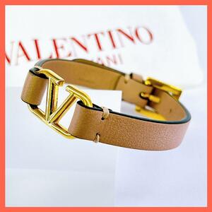 ヴァレンティノガラヴァーニ Vロゴ ブレスレット レザー VALENTINO