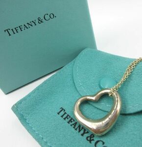 ◇ TIFFANY＆Co ティファニー エルサペレッティ オープンハート ネックレス SV925 中古品 箱・保存袋付き