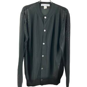 COMME des GARCONS (コムデギャルソン) Seethrough Silk Arcylic Nylon Longsleeve Knit Cardigan (black)