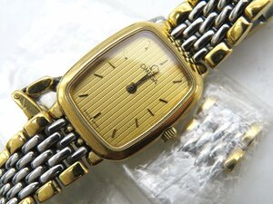 1円◆稼働◆ オメガ デビル ゴールド クオーツ ユニセックス 腕時計 N22001