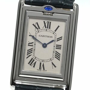 カルティエ CARTIER W1011358 タンクバスキュラント 手巻き メンズ メーカーOH済_702687