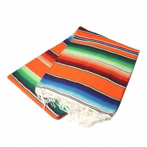 メキシカン サラペ ブランケット キャンプ アウトドア メキシカンラグ サルティーヨ サラッペ Saltillo Sarape[約210x150cm]ORANGE