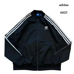 【美品】adidas アディダス トラックジャケット ジャージ 4XOT 黒 白