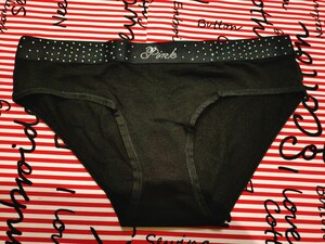 新品未使用タグ付き ヴィクトリアシークレット victorias secret ショーツ ラインストーン ブラック ビキニ