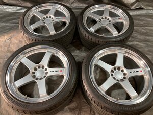 ★ Z33 フェアレディZ レイズ ニスモ LM-GT4 シルバー系 ホイール 19×8.5J＋25? 19×9.5J+30? PCD114.3 [60OK1]