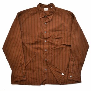 定価17600円 Steven Alan スティーブンアラン バンドカラーシャツ G/DYE MULTI/STRIPE REGULAR COLLAR SHIRT XL メンズ M936520