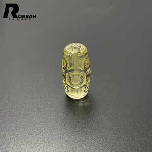 上品 EU製 定価6万円★ROBEAN・チベット天珠・シトリンファントム★パワーストーン アクセサリー 天然石 金運 約29.7*15.5mm M1205637