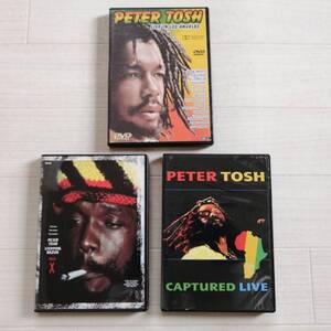 PETER TOSH DVD 3セット CAPTURED LIVE・STEPPING RAZOR RED X 他 ピータートッシュ 美品 グッズ レゲエ