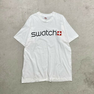 90年代 USA製 swatch スウォッチ ロゴプリントTシャツ 鏡文字 両面プリント メンズXL