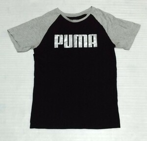 ☆PUMA.com 小さいサイズL14-16半袖Tシャツ FOREVER BETTER TEEプーマ スポーツ ライフ スタイル フアッション ティー黒ブラックGLAYグレイ