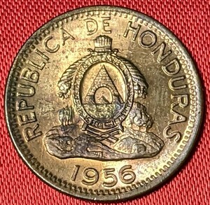 ホンジュラス　2センタボ銅貨　1956年　【未使用】 　玉ちゃんNo.3086