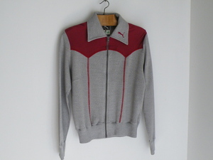 ヨーロッパ製 ニット素材 プーマジャージ GRAY & ROUGE PUMA made in FRANCE WEST GERMANY ヴィンテージ 70s フランス 西ドイツ レア 稀少