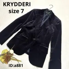 ☆美品☆ KRYDDERI テーラードジャケット ダークパープル ベロア