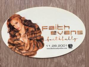 フェイス・エバンス Faith Evans フェイス・エヴァンス Faithfully ステッカー blackcandyonline 販促 ノベルティ 非売品 2001年