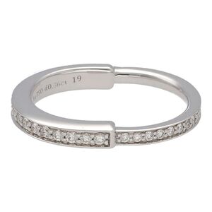 【中古】 Tiffany ＆ Co. ティファニー ロック リング WG ダイヤモンド 72344901 レディース 24035690 AO