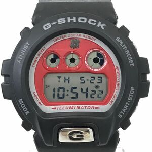 美品 CASIO カシオ G-SHOCK ジーショック UNDEFEATED アンディフィーテッド 腕時計 DW-6900UD-1 クオーツ ブラック レッド デジタル 動作OK