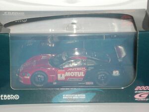 ■1/43 EBBRO SUPER GT 500 MOTUL AUTECH GT-R Okayama test No.1 黒