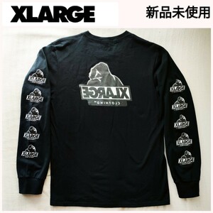 【新品未使用】XLARGE エクストララージ 長袖 ロングスリーブ Tシャツ　ロンティー　OGゴリラ　バックプリント　Ｍ （USサイズ）