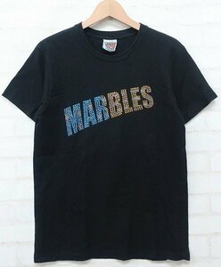 3T3527■クリックポスト対応商品■マーブルズ ラインストーン 半袖Tシャツ Marbles