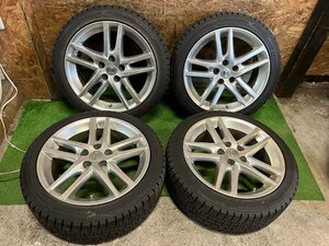 TOYOTA 200系 クラウン アスリート 純正 18インチ 8J +45 225/45R18 DUNLOP WINTERMAXX WM02 スタッドレス タイヤホイール 4本セット K4