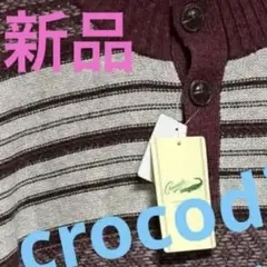 値引きしましたCrocodile ストライプ セーター LLタグ付き