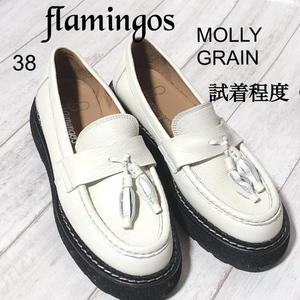 Flamingos ローファー MOLLY GRAIN 38 フラミンゴ タッセル スリッポン