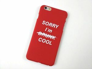 iPhone 6 Plus/6s Plus メッセージ カバー ハードケース Sorry Im Drunk Cool 赤
