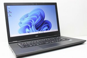 1円スタート ノートパソコン Windows11 NEC VersaPro VKL21A 大画面 15.6インチ 第8世代 Core i3 SSD256GB メモリ4GB DVDドライブ