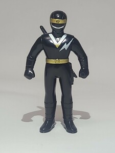 ニンジャブラック　ソフビ　人形　忍者戦隊カクレンジャー　ジライヤ（児雷也）　ケイン・コスギ　当時物　BANDAI（バンダイ ）　グッズ