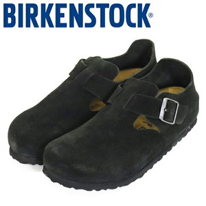 BIRKENSTOCK (ビルケンシュトック) 1028078 LONDON ロンドン スエードレザーシューズ BLACK ナロー幅 BI380 38-約24.5cm