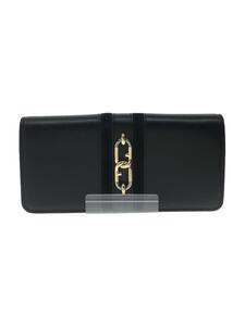 FURLA◆ビットモチーフ長財布/レザー/BLK/WP00146