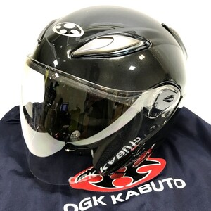 OGK KABUTO AVAND ジェットヘルメット オートバイ XXLサイズ グラスブラック 除菌消臭済 オージーケーカブト バイク用品 ◇TA0991